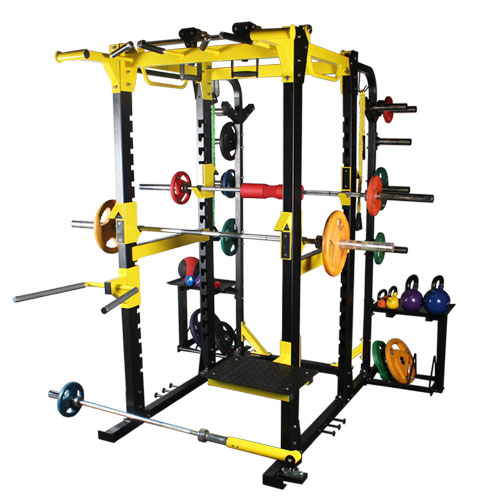 多功能深蹲架 商用健身房深蹲卧推训练架黄色软件大全M1033