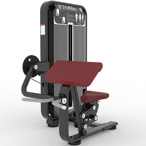 坐式二头肌弯举训练器 肱二头肌训练器材 商用健身房器械黄色软件大全直销